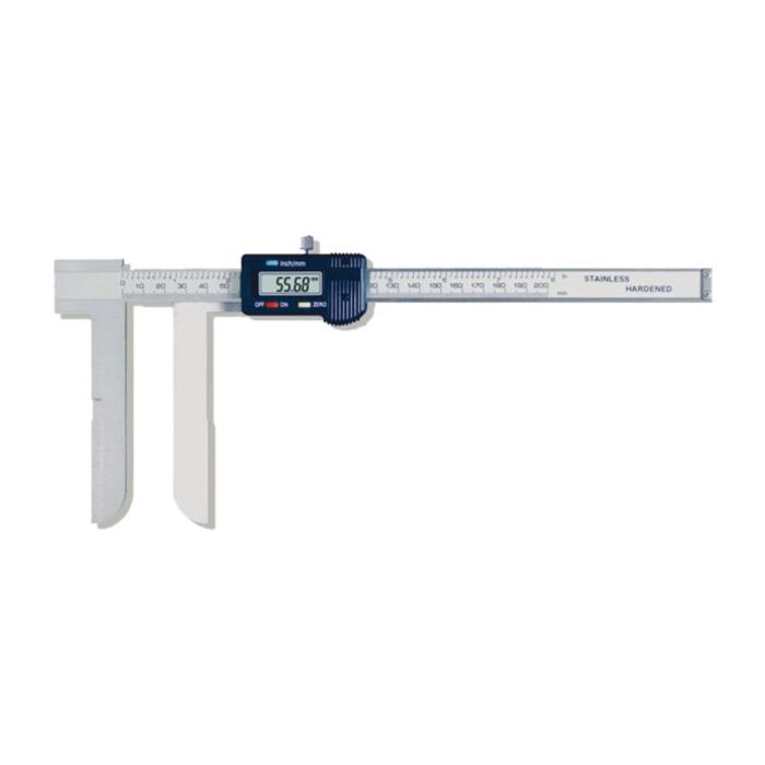 PROMAT Digitale schuifmaat DIN862 300 mm met borgschroef voor binnen-, buiten- en dieptemeting (art.nr. 4000851059