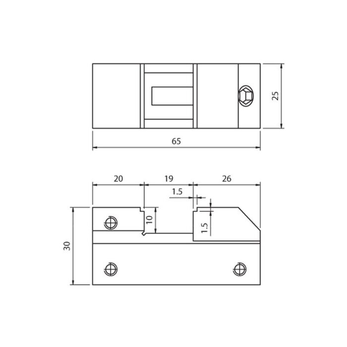 Mini Slijpklem RVS