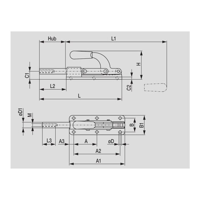 Schuifstangspanner, type 600