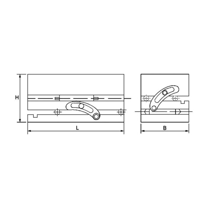Magnetische sinus opspanplaten dubbel 300x150 Type SD