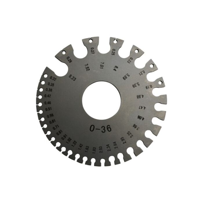 Draaddikte meter SWG 0-36