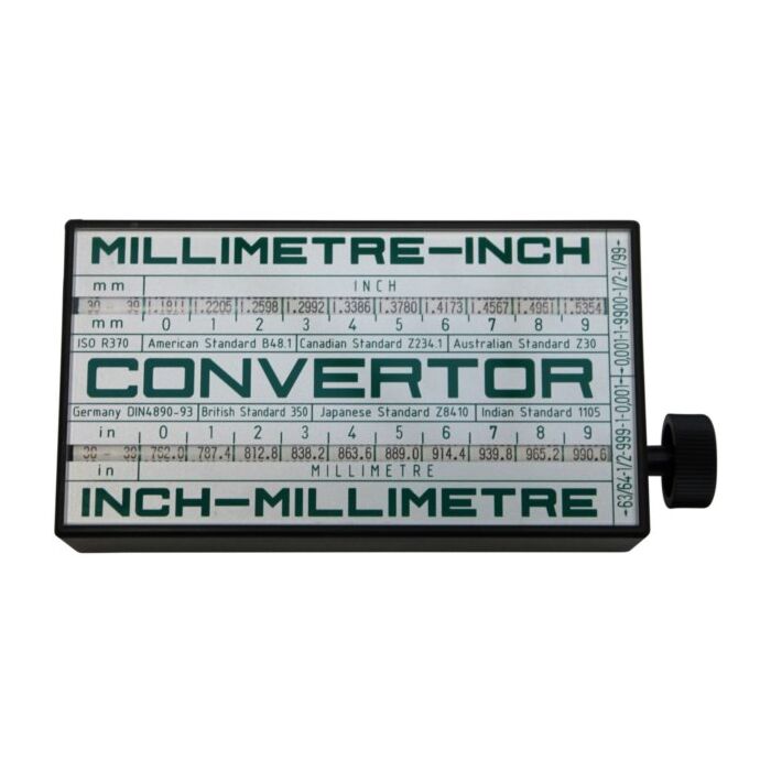 Omrekeningstabel inch/mm mm/inch