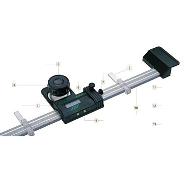 Elektronische Liniaal met een loep / microscoop