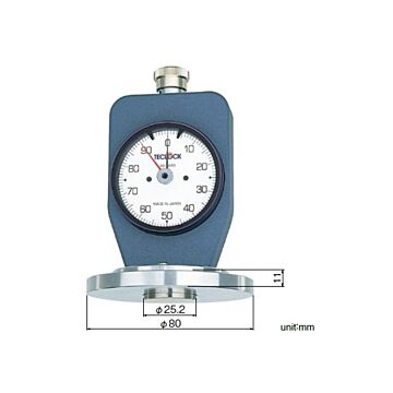 Kunststof/Rubber-hardheidstester (Shoremeter) Teclock GS-744G type FO
