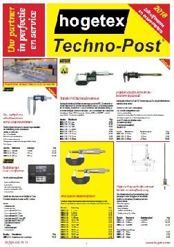 Techno-Post Meten 2018 Schuifmaten en micrometers